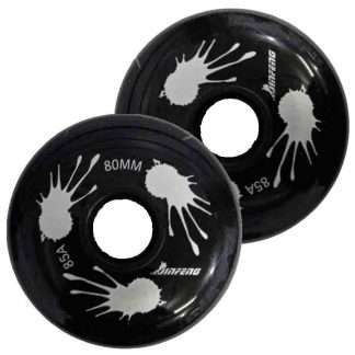 RUEDA JINFENG 80MM NEGRA PARA PATINES EN LINEA (POR PIEZA)