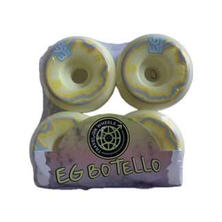 Rueda para skate Eggbotello color amarillo (paquete de 4 ruedas)