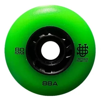 Rueda para patines en linea 80mm IUS Verde neon paquete 8pzs