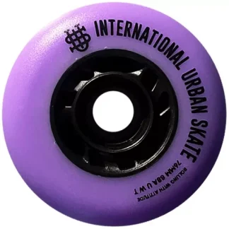 Rueda para patines en linea 76mm IUS morada paquete 8pzs